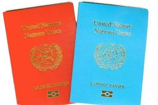 联合国特别通行证(左为马云同款)